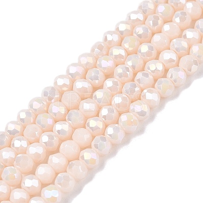 Electroplate Glass Beads Strands EGLA-A044-P3mm-B05-1