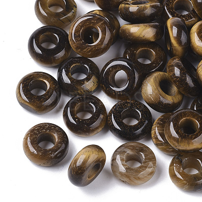 Natural Tiger Eye European Beads G-Q503-04-1