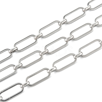 Tarnish Resistant Handmade 304 Stainless Steel Link Chains CHS-M004-01P-1