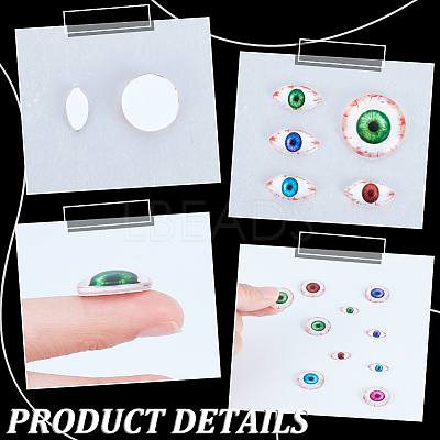 36Pcs 9 Styles Halloween Translucent Resin Decoden Cabochons CRES-WR0001-01-1