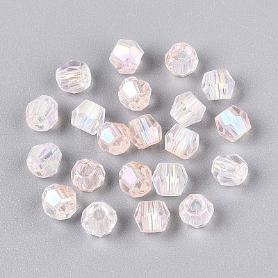Transparent Spray Painted Glass Beads X1-EGLA-N018-4mm-08-1