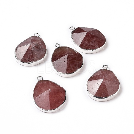 Natural Strawberry Quartz Pendants G-I207-14K-S-1