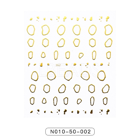 Gold Stamping Nail Art Stickers MRMJ-N010-50-002-1