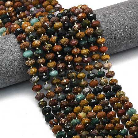 Natural Ocean Jasper Beads Strands G-P573-A24-01-1