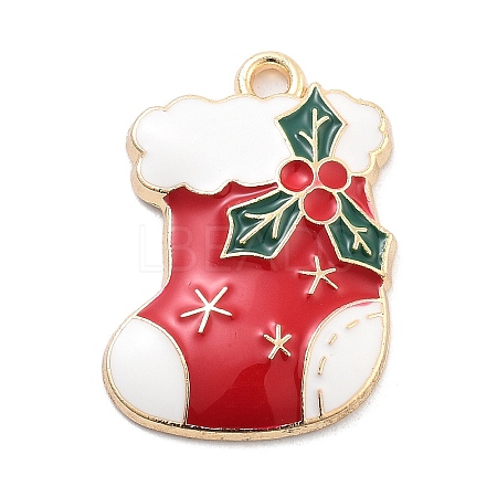 Christmas Theme Alloy Enamel Pendants LS-ENAM-D060-04E-1