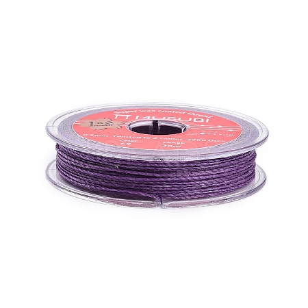 2-Ply Round Waxed Cotton Thread Cords YC-T004-01A-24-1