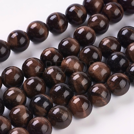 Natural Red Tiger Eye Beads Strands G-C076-10mm-1D-1