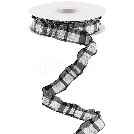 Cloth Plaid Ribbon OCOR-WH20071-001G-1