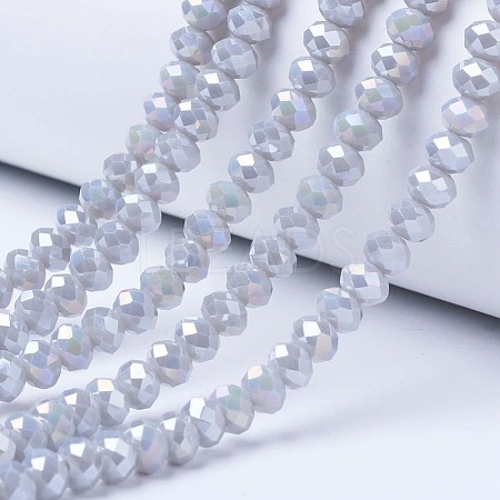 Electroplate Glass Beads Strands EGLA-A034-P10mm-B11-1