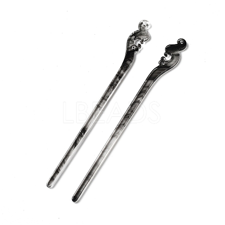 Opaque Acrylic Hair Sticks OHAR-C011-01A-02-1