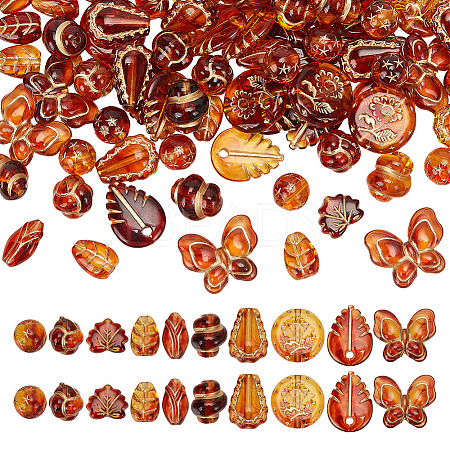100PCS 10Style Acrylic Bead OACR-AR0001-18-1