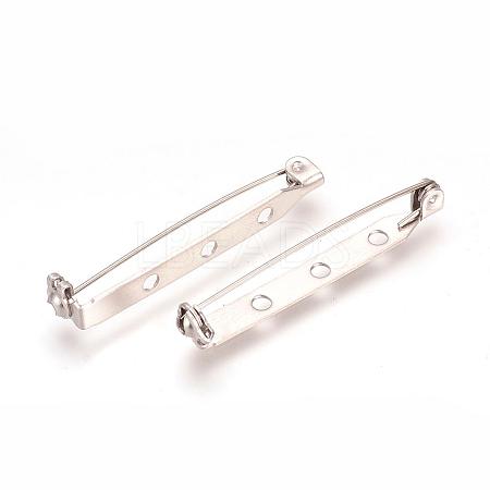 304 Stainless Steel Pin Brooch Back Bar Findings STAS-Q184-04-1