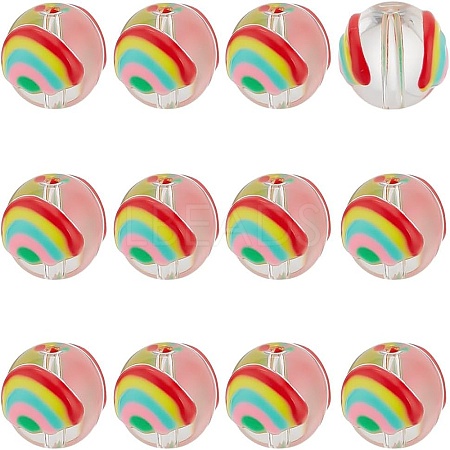 12Pcs Transparent Glass Beads GGLA-PH0001-59-1