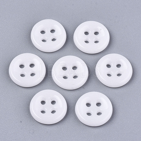 4-Hole Handmade Lampwork Sewing Buttons X-BUTT-T010-01O-1