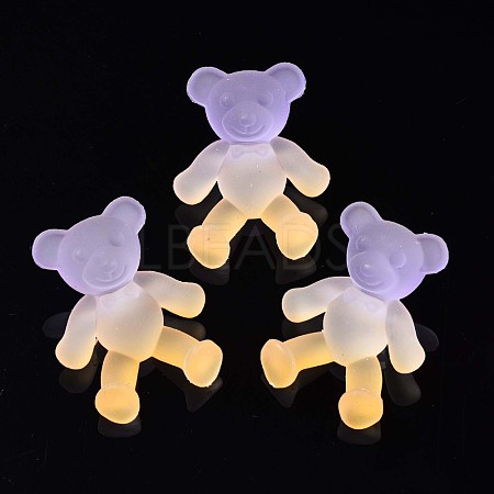 1-Hole Transparent Spray Painted Acrylic Buttons BUTT-N020-001-B04-1