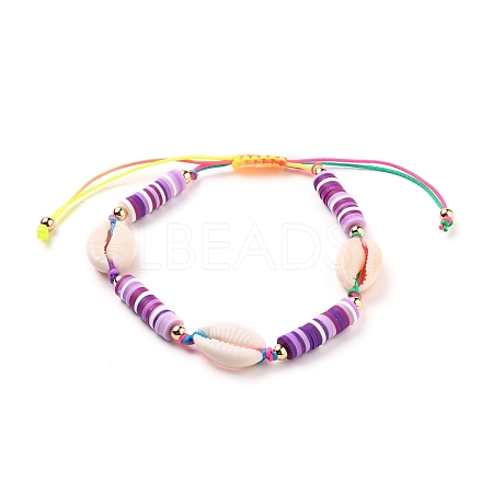 Adjustable Nylon Cord Braided Bead Bracelet BJEW-JB05729-03-1