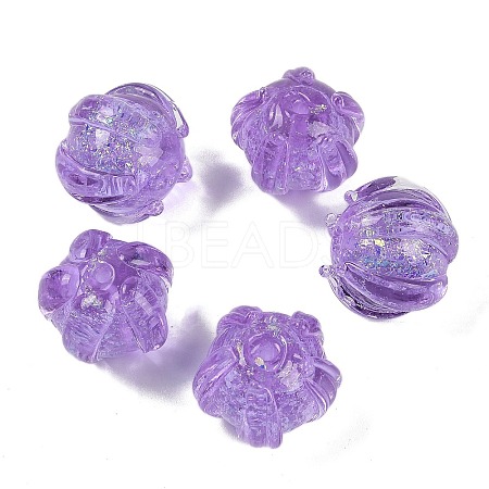 Handmade Gold Foil Lampwork Glass Beads FOIL-K003-03B-1