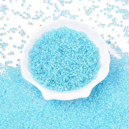 8/0 Inside Colours Transparent Glass Seed Beads X1-SEED-T007-06E-1