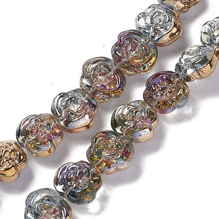 Electroplate Glass Beads Strands EGLA-L040-HP03-1