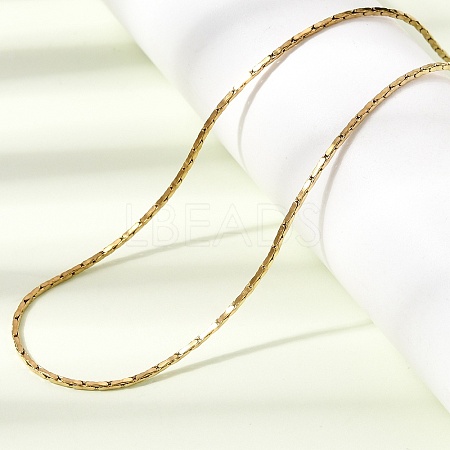 1.3MM 304 Stainless Steel Boston Link Chains Necklaces for Women Men NJEW-Z115-12G-02-1