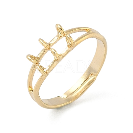 Adjustable Brass Finger Ring Trays for Hanging Pendant KK-K414-03C-G-1