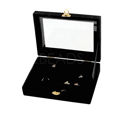 Velvet Jewelry Storage Box with 24 Compartments PW-WG35559-02-1