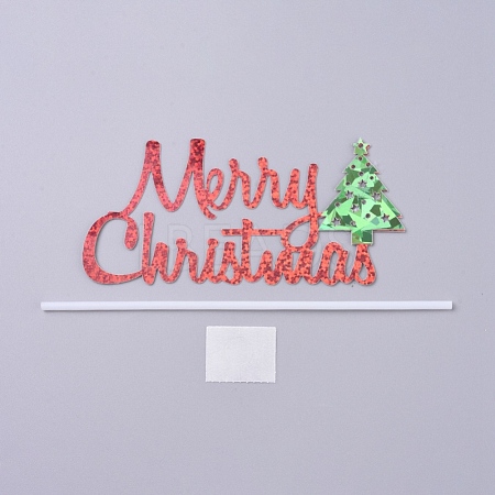 Christmas Tree & Merry Christmas Shape Cupcake Cake Topper Decoration DIY-I032-20-1
