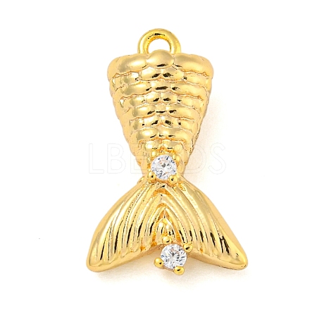 Brass with Clear Cubic Zirconia Pendants LS-KK-G508-01B-G-1