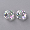 Transparent Acrylic European Beads X-TACR-S156-013-2