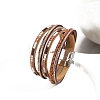 Bohemia PU Leather Cord Multi-strand Bracelets PW-WG69AB3-03-1