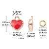 Heart Alloy Enamel Charms ENAM-YW0002-85A-3