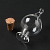 Teardrop Glass Cork Bottles Ornament LS-AJEW-A039-01B-3