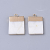 Electroplate Freshwater Shell Pendants SHEL-S276-63-2