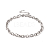Non-Tarnish 304 Stainless Steel Cable Chain Bracelet for Men Women BJEW-E031-01P-01-1