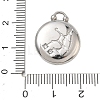 12 Constellations 304 Stainless Steel Pendants STAS-F354-01P-11-3