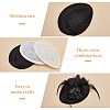 3Pcs 3 Colors Linen Mini Hat Fascinator Base AJEW-FG0004-04-4