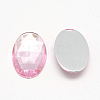Acrylic Rhinestone Flat Back Cabochons X-GACR-Q011-13x18-06-2