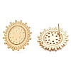 Brass Stud Earring Findings KK-N232-335LG-2