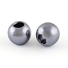 ABS Plastic Imitation Pearl European Beads X-MACR-R530-12mm-A50-1