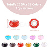 Mega Pet 110Pcs 11 Colors Resin European Beads RPDL-MP0001-01-3