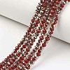 Electroplate Opaque Glass Beads Strands EGLA-A034-P2mm-N18-1