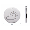 9 Style 304 Stainless Steel Weather Pendants STAS-CJ0001-141-2