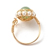 Natural Green Aventurine Finger Ring for Girl Women RJEW-TA00012-1-6