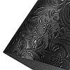 Embossed Flower Pattern Imitation Leather Fabric PW-WG18445-01-1