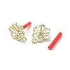 Rack Plating Golden Alloy with ABS Pearl Stud Earring Findings EJEW-B036-03G-04-2
