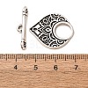 Brass Toggle Clasps KK-CJC6001-01A-AS-RS-5