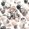 340Pcs 4 Style Natural Pink Zebra Jasper Beads G-LS0001-40-4