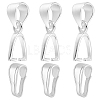 925 Sterling Silver Snap on Bails & Ice Pick & Pinch Bails Findings Kits STER-BBC0009-39-7