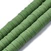 Flat Round Handmade Polymer Clay Beads CLAY-R067-12mm-43-1