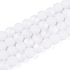 Frosted Opaque Glass Beads Strands GLAA-T032-P6mm-MBB02-2
